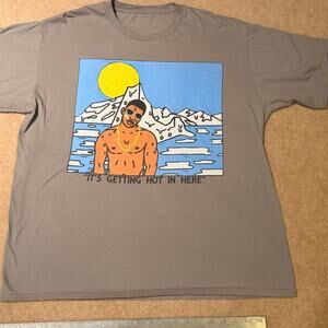 Nelly "It's Getting Hot In Here" Global Warming T-Shirt Gray Mens Size XL